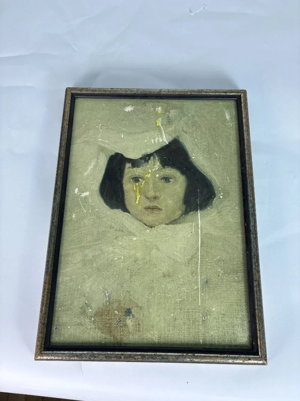 Vintage James Abbott McNeill Whistler Little Girl in White Framed Art Print